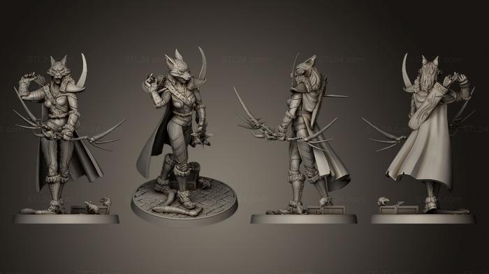 Figurines heroes, monsters and demons (Orc Huntress, STKM_0495) 3D models for cnc
